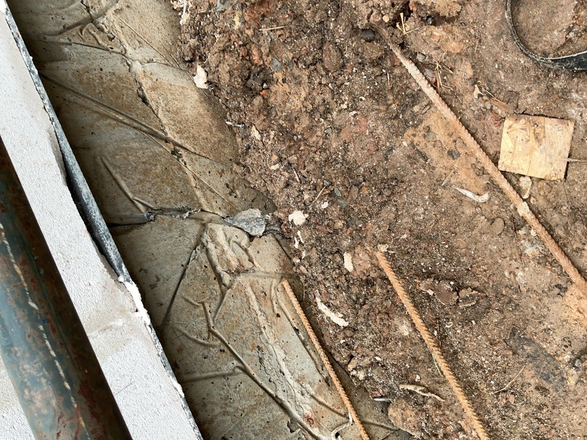 Slab edges and rebates, recorded during a frame inspection in Austral