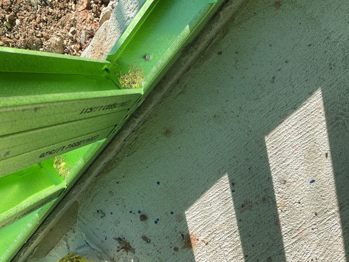 Shower recess trimming required, recorded during a frame inspection in Austral